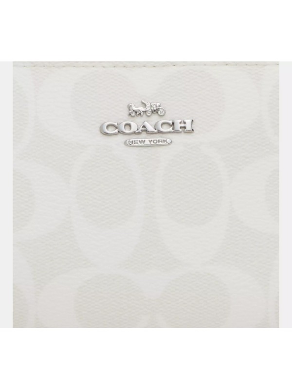 Кошелёк Coach Snap Wallet In Signature Canvas White Logo