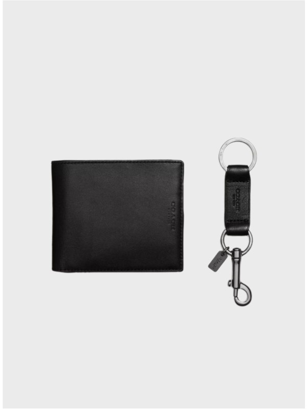 Подарочный набор Coach Boxed 3 In 1 Wallet Gift Set Black