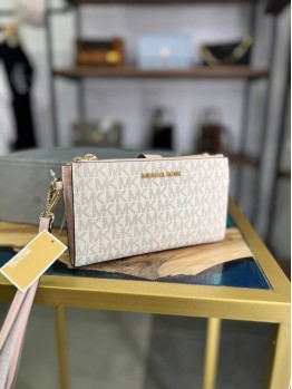 Michael Kors Jet Set Double Zip Vanilla Pink