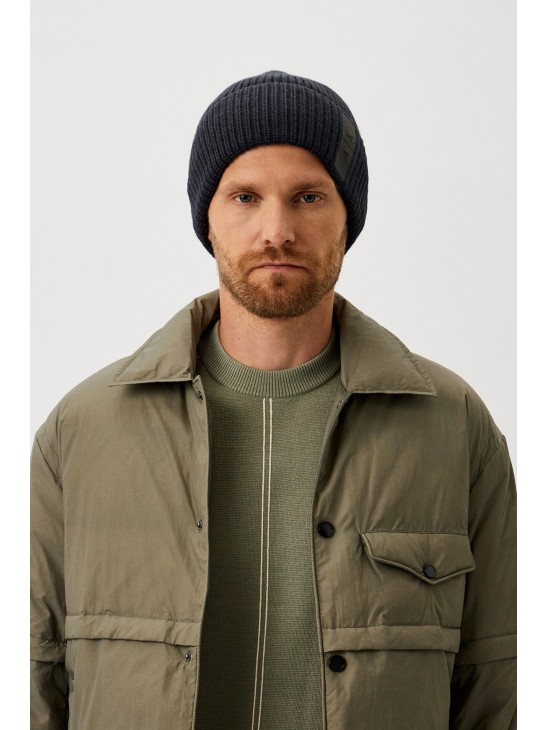 Чоловіча вовняна шапка Armani Exchange синя
