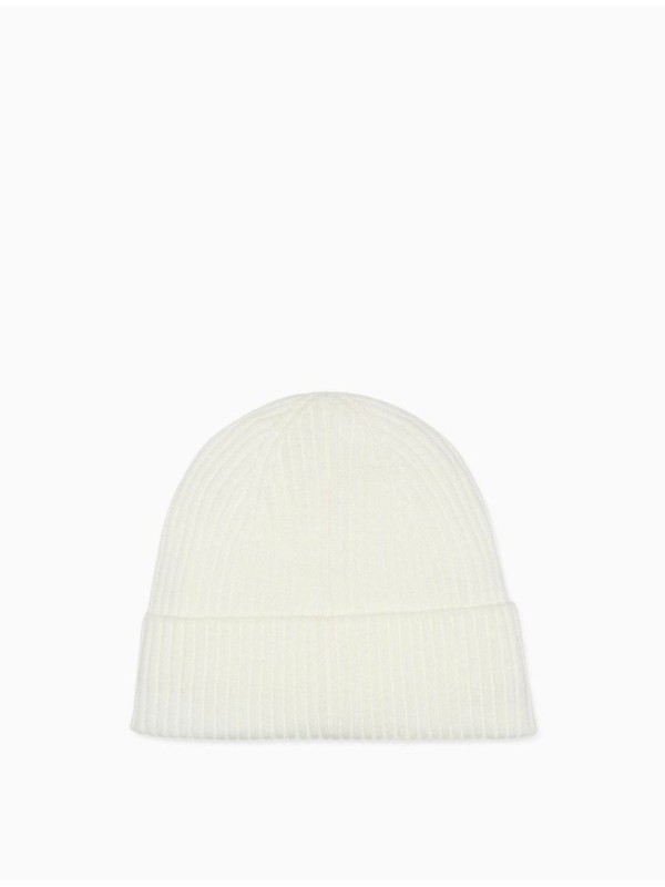 Шапка Calvin Klein Mirror Logo Beanie Белая