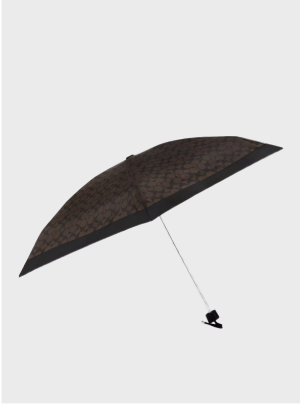 Зонт Coach Uv Protection Signature Mini Umbrella Brown Black