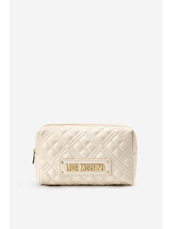 Косметичка Love Moschino Quilted Pouch Beige Косметичка Love Moschino Quilted Pouch Beige
