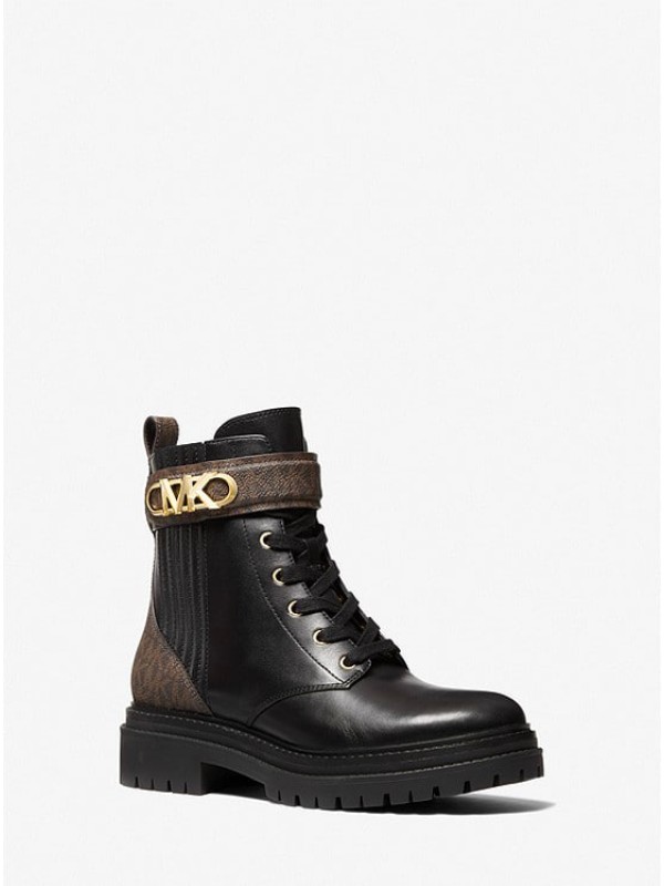 Michael Kors Parker Leather Combat Boots