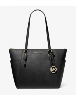 Michael Kors Charlotte Large Saffiano Leather Top-Zip Tote Bag