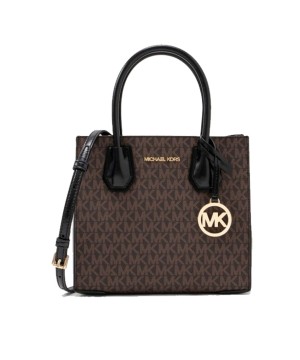 Cумка Michael Kors Mercer mini Tote Bag black/brown logo