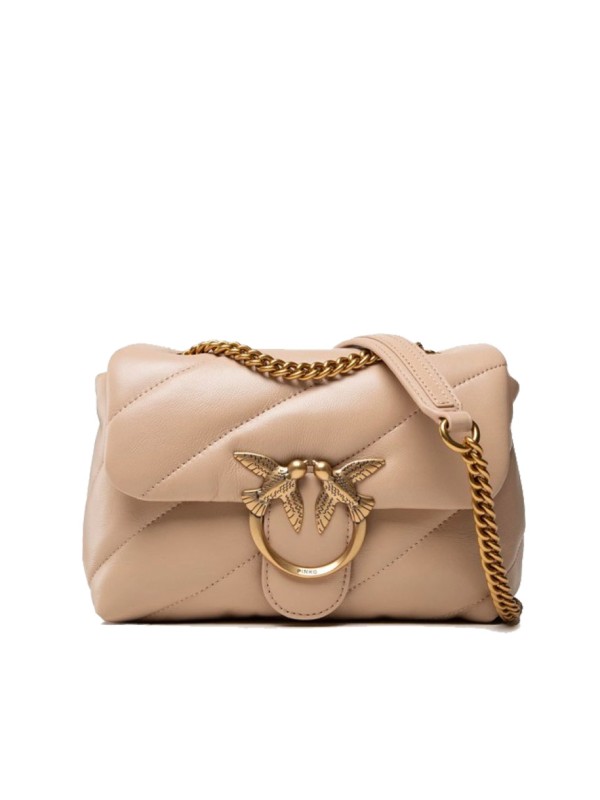 Cумка Pinko Puff Mini Beige Gold FW23-24