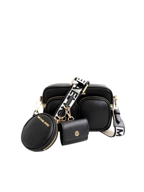 Сумка Michael Kors Jet Set Medium Leather Crossbody Bag Black