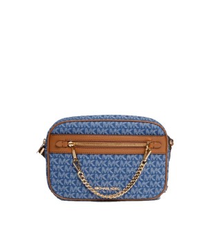 Cумка Michael Kors East West Zip Chain Crossbody Denim logo