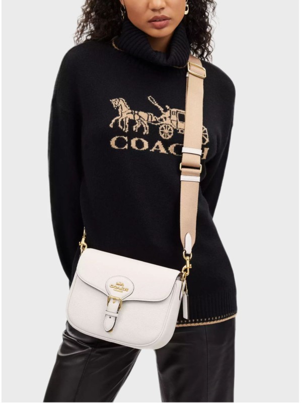 Cумка Coach Amelia Saddle White