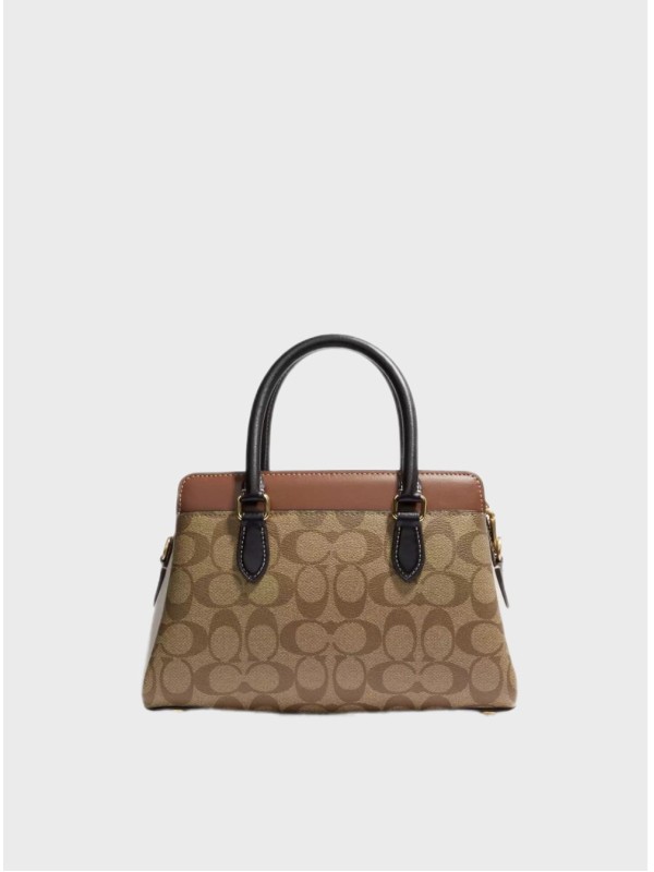 Cумка Coach Mini Darcie Carryall In Colorblock Signature Canvas, Gold/Khaki Multi