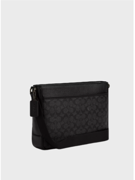 Мужская сумка Coach District Crossbody Bag In Signature Canvas Black