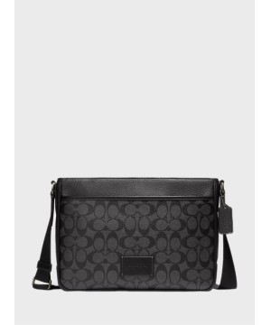 Чоловіча сумка Coach District Crossbody Bag In Signature Canvas Black