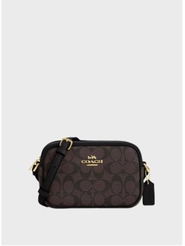 Cумка Coach Mini Jamie Camera Bag In Signature Canvas Brown/ Black