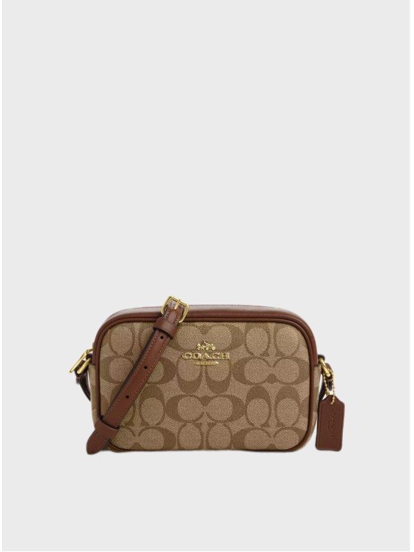 Cумка Coach Mini Jamie Camera Bag In Signature Canvas Beige