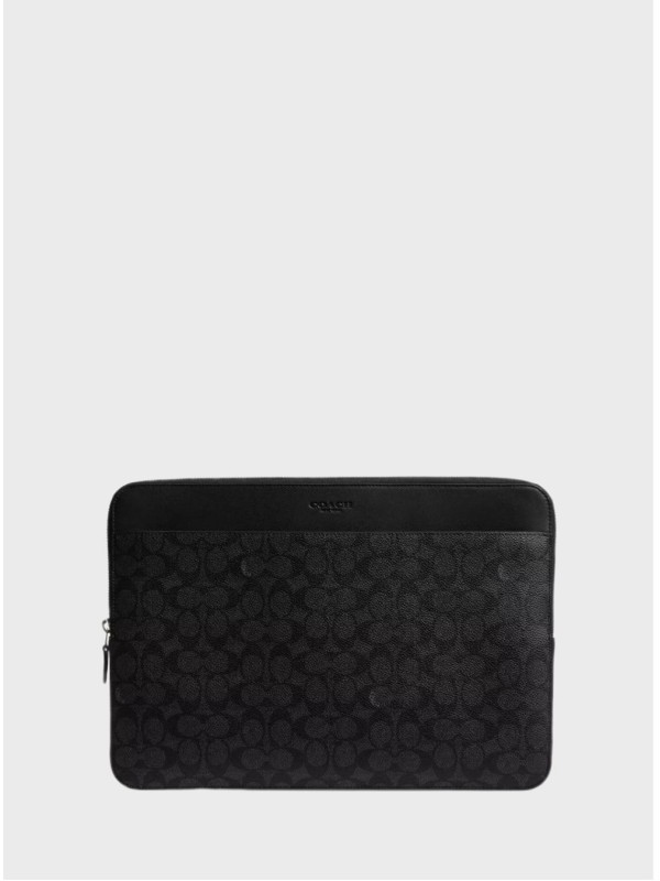 Мужская сумка Coach Laptop Case In Signature Canvas Black