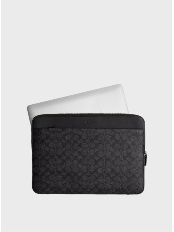 Чоловіча сумка Coach Laptop Case In Signature Canvas Black