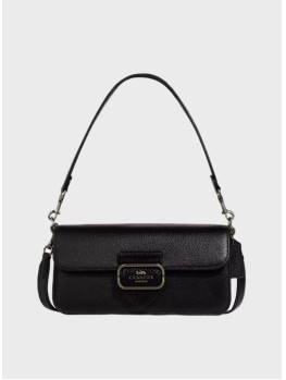 Cумка Coach Morgan Shoulder Bag In Signature Canvas With Rivets Black