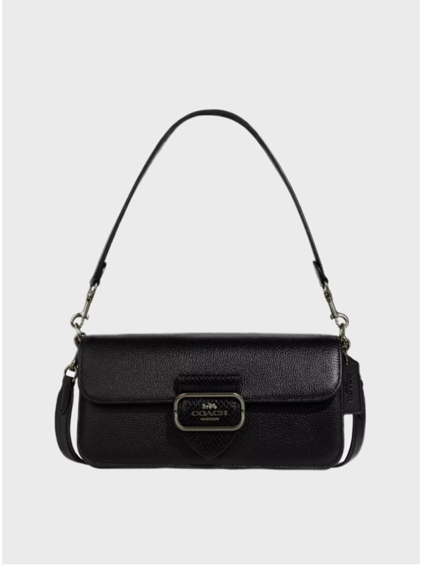 Cумка Coach Morgan Shoulder Bag In Signature Canvas With Rivets Black