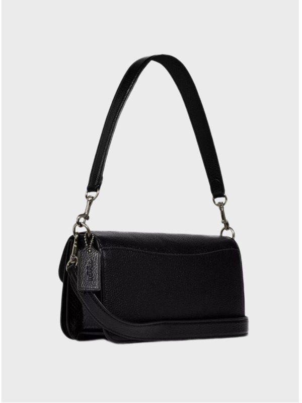 Cумка Coach Morgan Shoulder Bag In Signature Canvas With Rivets Black