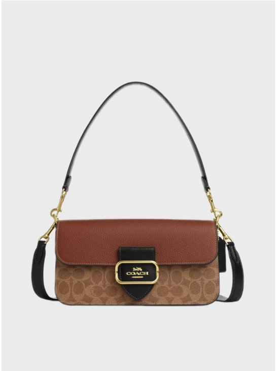 Cумка Coach Morgan Shoulder Bag Canvas Gold/Khaki Multi