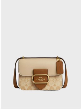 Cумка Coach Morgan Square Crossbody In Blocked Signature Canvas Light Khaki/Khaki Multi