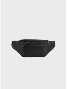 Чоловіча поясна сумка Coach Racer In Signature Black Logo