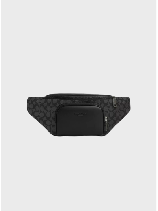 Чоловіча поясна сумка Coach Racer In Signature Black Logo