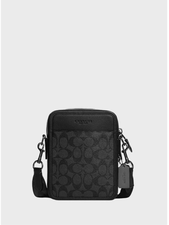 Чоловіча сумка Coach Sullivan Crossbody In Signature Canvas Black Logo