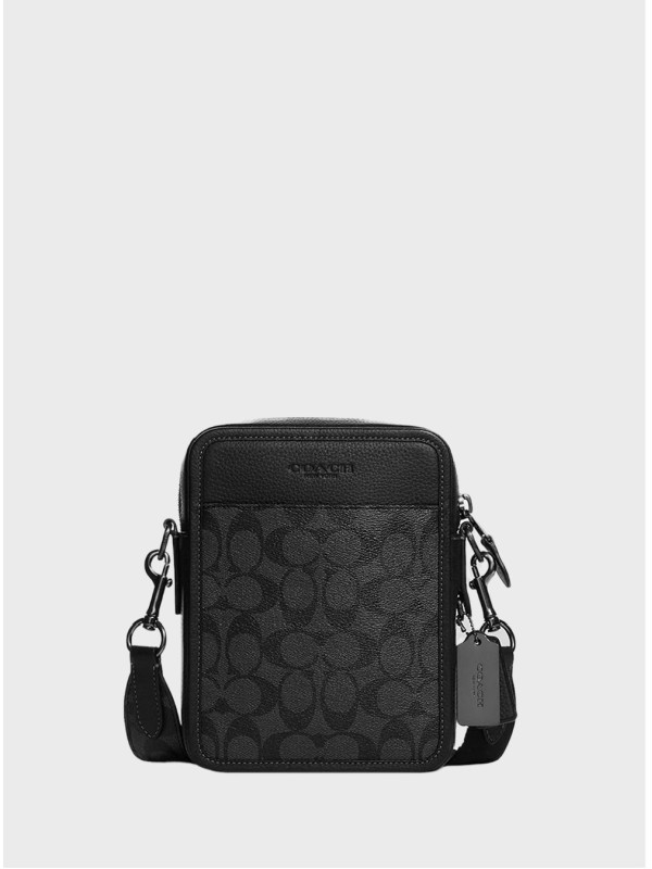 Мужская сумка Coach Sullivan Crossbody In Signature Canvas Black Logo