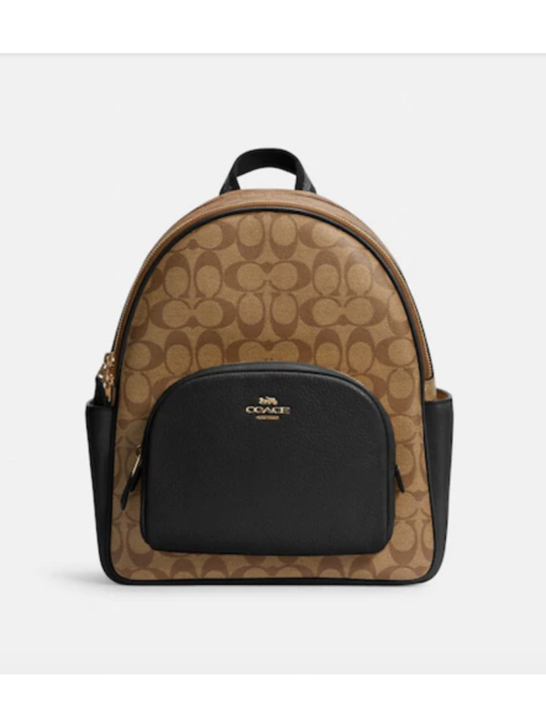 Рюкзак Coach Court In Signature Canvas, Brown/Khaki 