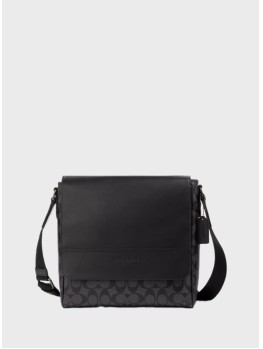 Мужская сумка Coach Houston Map Bag In Signature Canvas Black