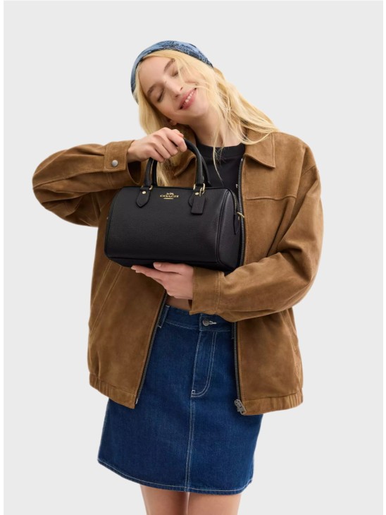 Сумка Coach Rowan Satchel Gold Black