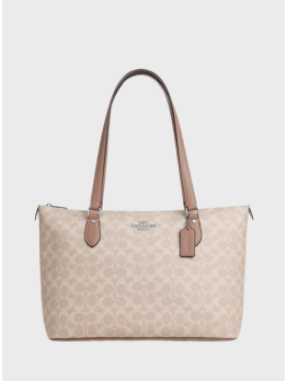 Сумка Coach Gallery Tote Bag In Signature Canvas Beige