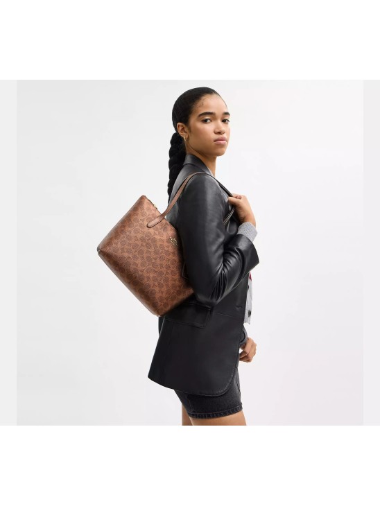 Сумка Coach Fiona Zip Tote Bag In Signature Canvas