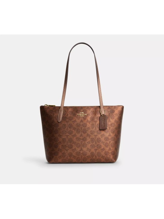 Сумка Coach Fiona Zip Tote Bag In Signature Canvas