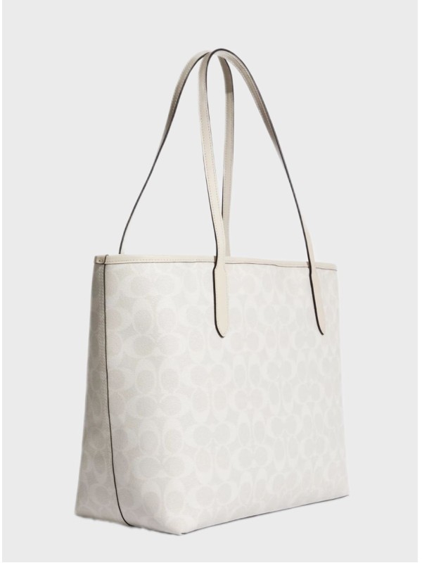 Cумка Coach City Tote Bag In Signature Canvas White