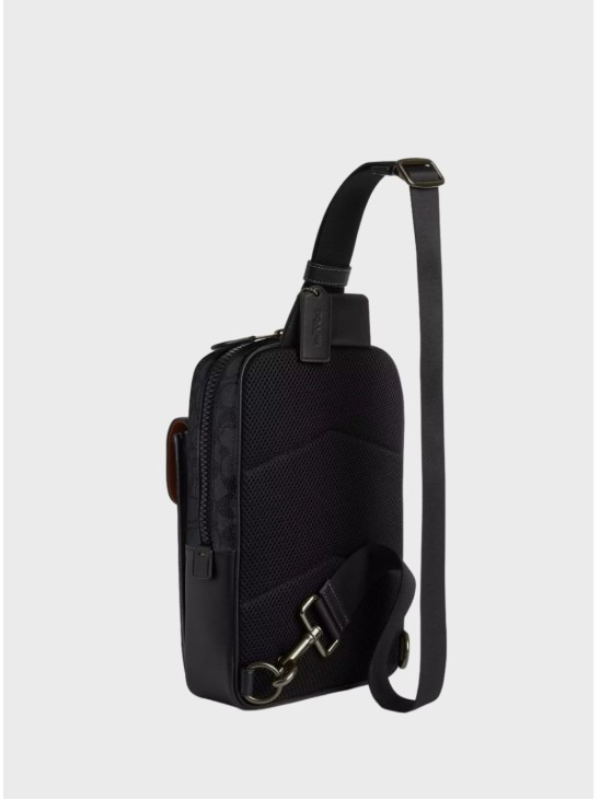 Чоловіча сумка Coach Track Pack In Signature Canvas Black