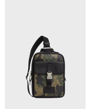 Мужская сумка Coach Track Pack In Signature Canvas With Camo Print Green Multi