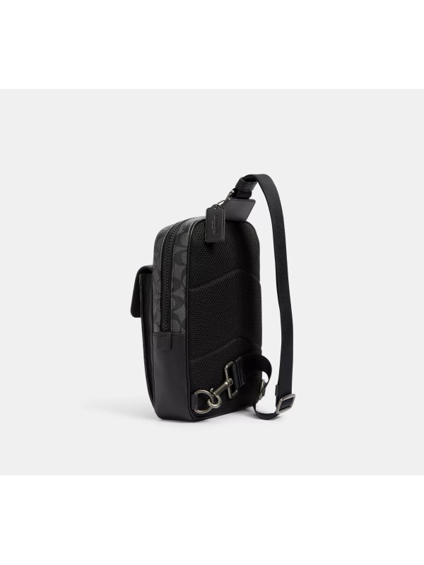 Чоловіча сумка Coach Track Pack In Signature Canvas Black