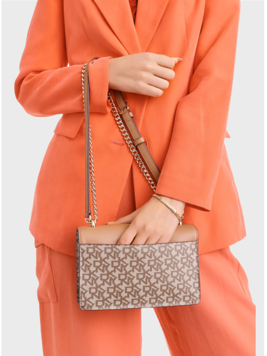 Сумка DKNY Millie Flap Leather Shoulder Beige
