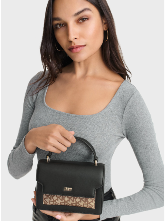 Сумка DKNY Millie Leather Top Handle Black Multi Combo
