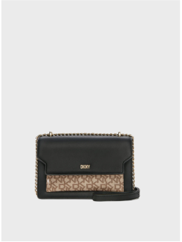 Сумка DKNY Millie Flap Leather Shoulder Black/Gold