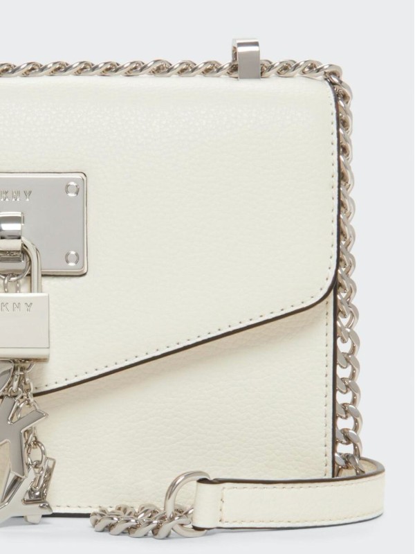 Cумка DKNY Elissa Pebbled Leather Shoulder Bag White Medium