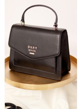 DKNY Whitney Leather North South mini Black