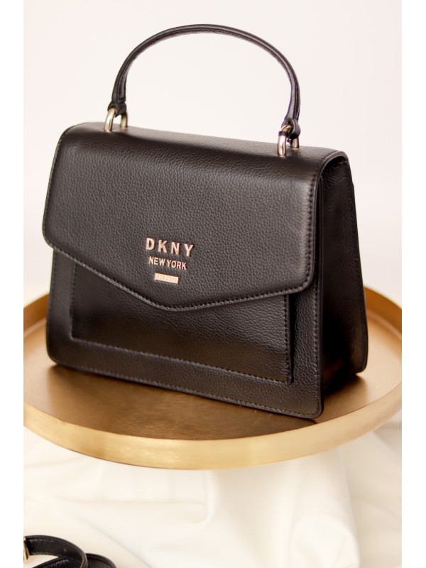 DKNY Whitney Leather North South mini Black