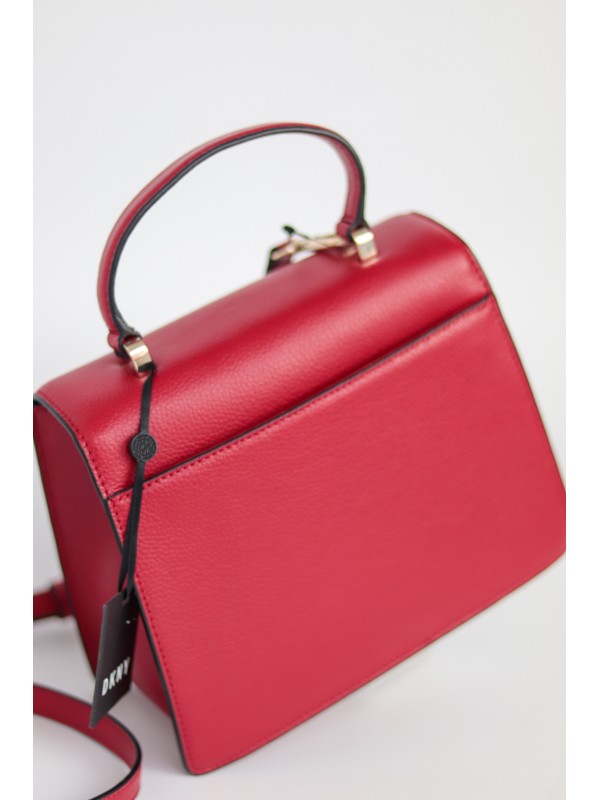 Cумка DKNY Elissa Top Handle Leather Satchel Red