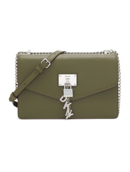 Cумка DKNY Elissa Pebbled Leather Shoulder Bag Olive