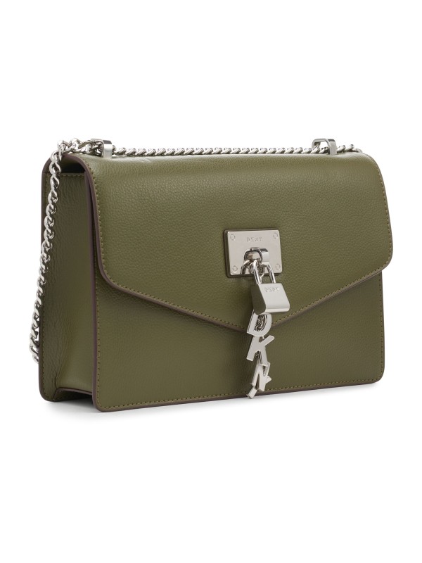 Cумка DKNY Elissa Pebbled Leather Shoulder Bag Olive