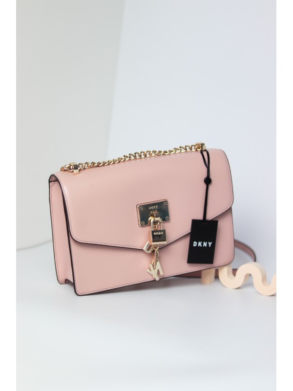 Cумка DKNY Elissa Pebbled Leather Shoulder Bag Pink